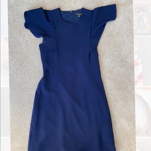 Blue ruffle sleeve dress